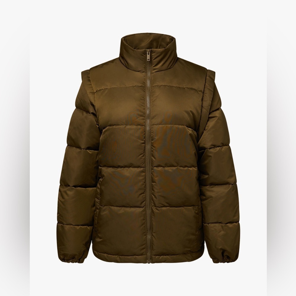NWT We Wore What Zip Off Sleeve Puffer Jacket